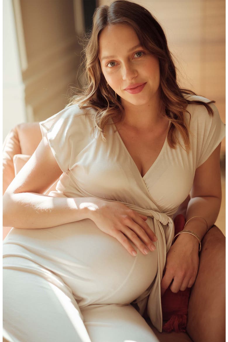 Origin Maternity/Nursing Jumpsuit, Alternate, color, OATS