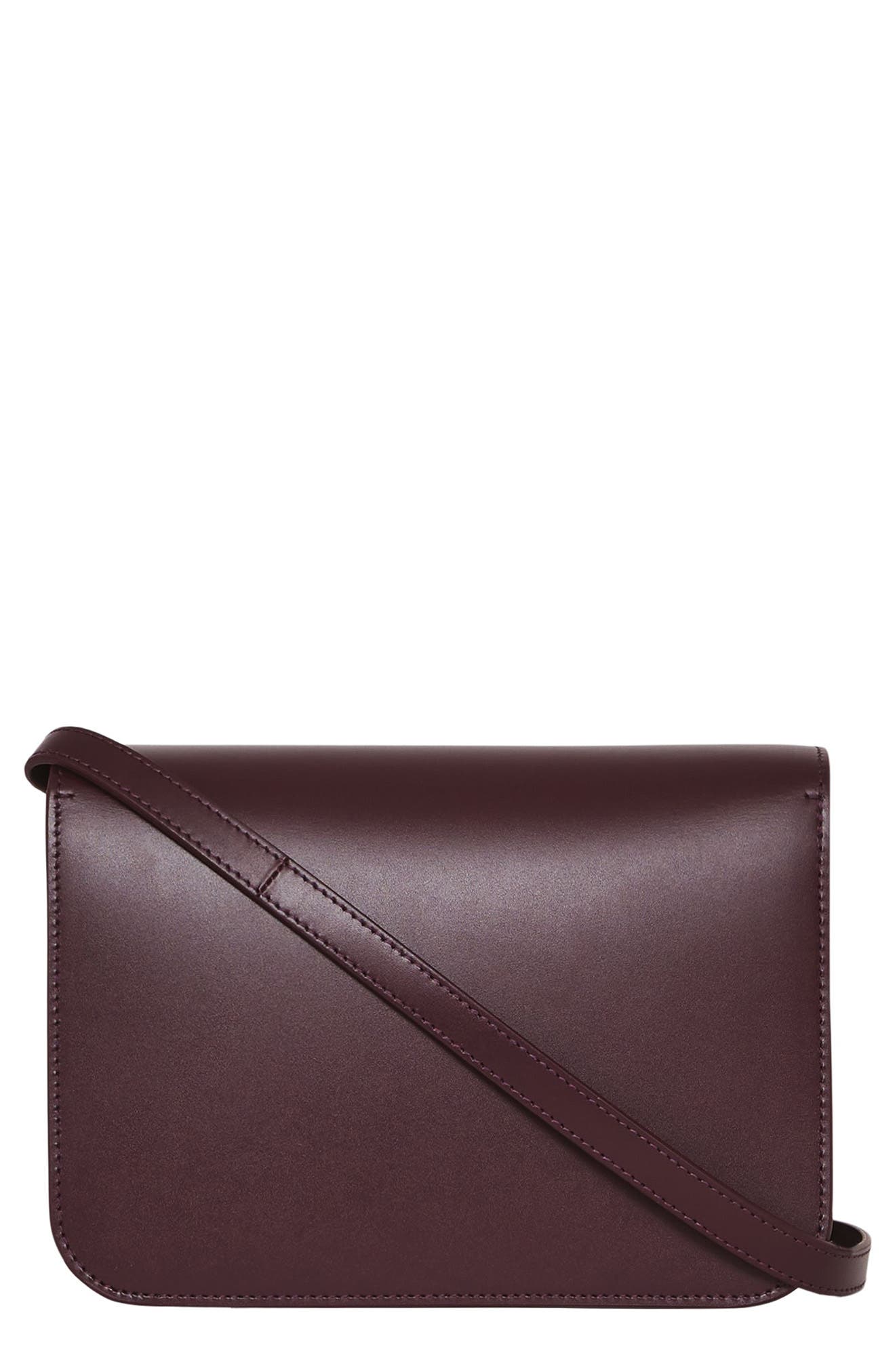 Burberry Small TB Monogram Calfskin Leather Bag, Alternate, color, 