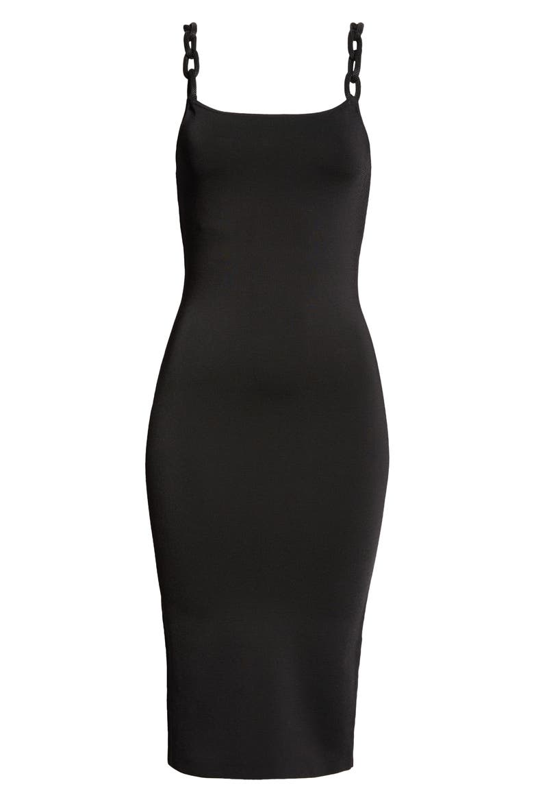 Alina Braid Strap Body-Con Dress, Alternate, color, BLACK