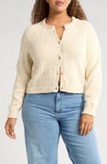 Treasure & Bond Fitted Crewneck Cardigan