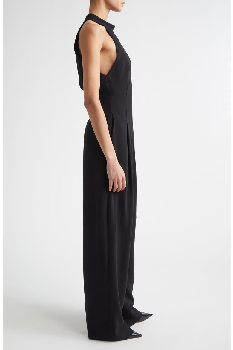 Lucie Merino Wool Halter Jumpsuit, Alternate, color, BLACK
