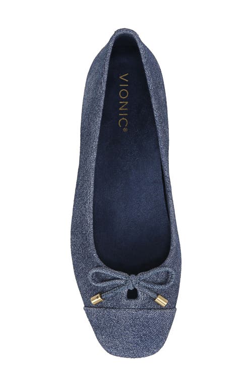 Vionic Klara Cap Toe Flat In Blue