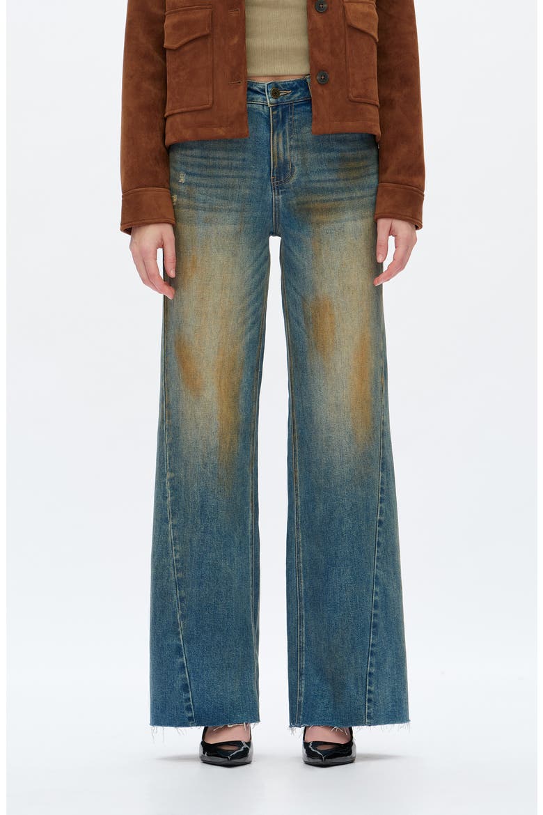 Wide Leg Jeans, Main, color, DIRTY BLUE