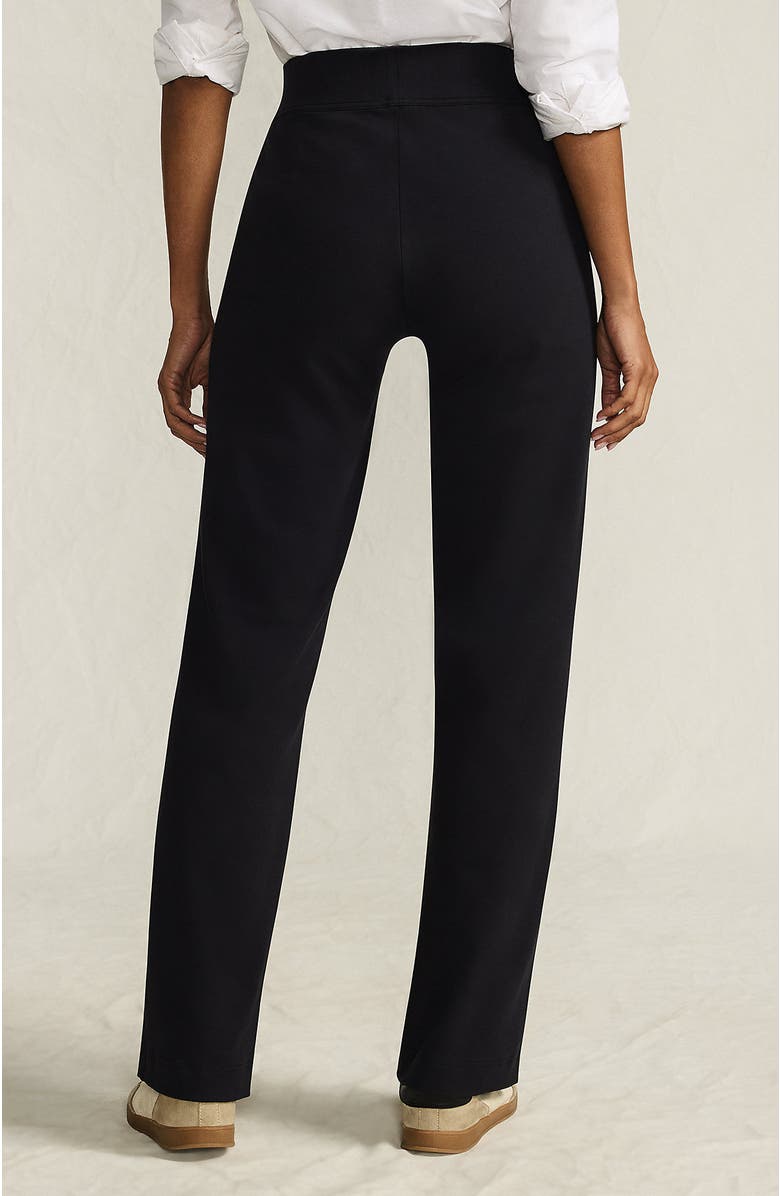 Lands' End Starfish Mid Rise Straight Leg Pants, Alternate, color, Black