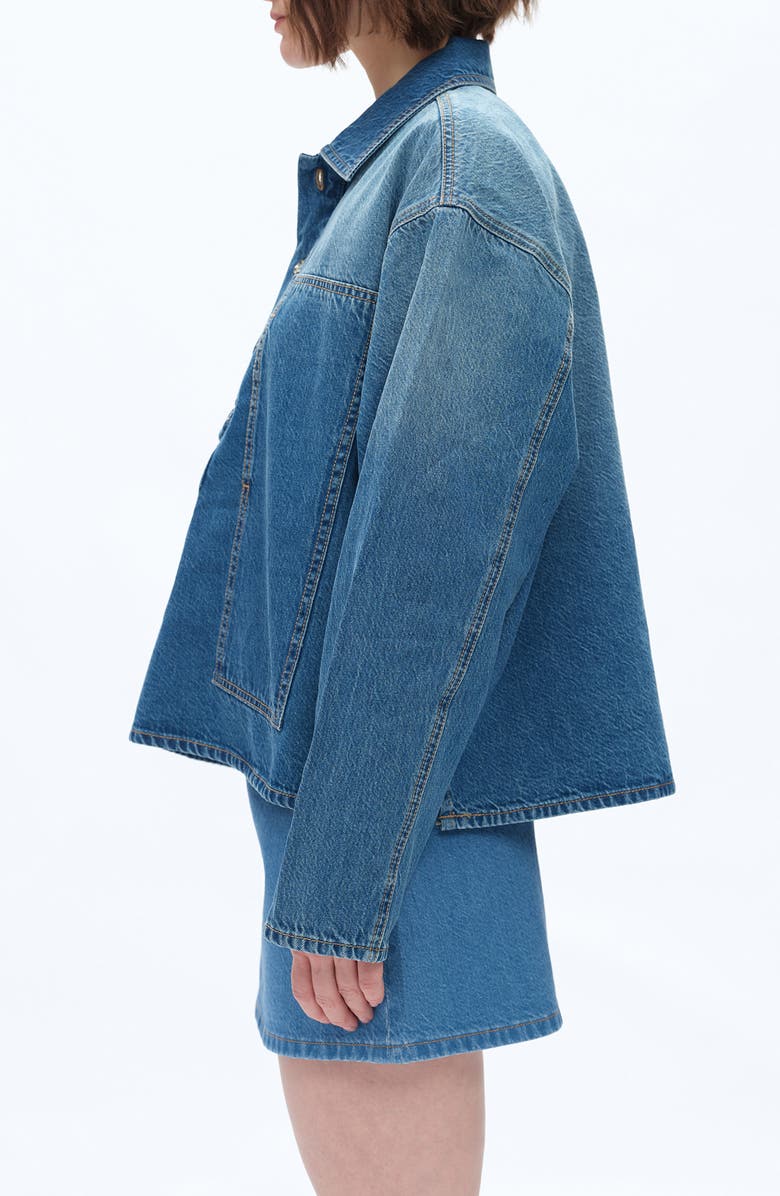 Bayeas Relaxed Ombé Denim Popover Shirt, Alternate, color, Medium Blue