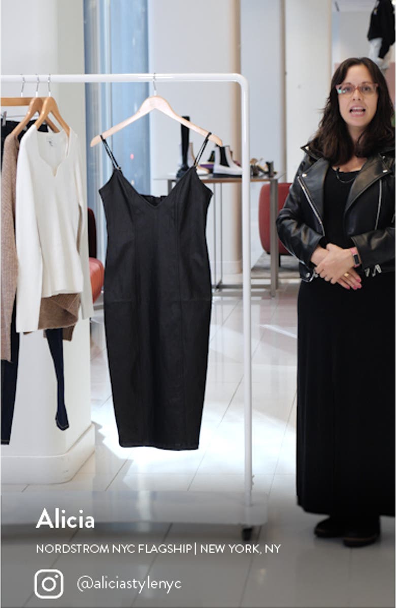 Aiden Coated Denim Body-Con Dress, sales video thumbnail