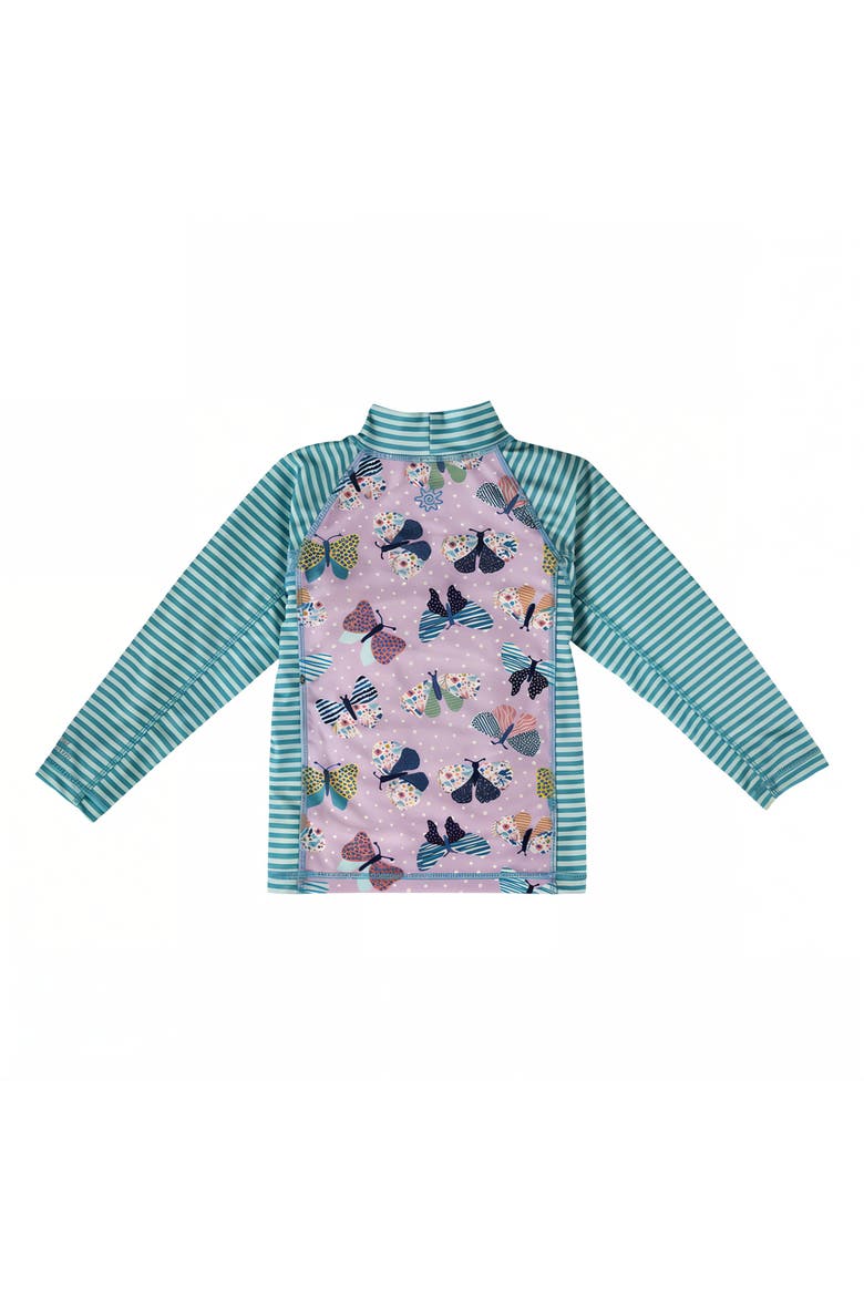 2PC Long Sleeve Sunny Swim Set, Alternate, color, Butterfly Ballet