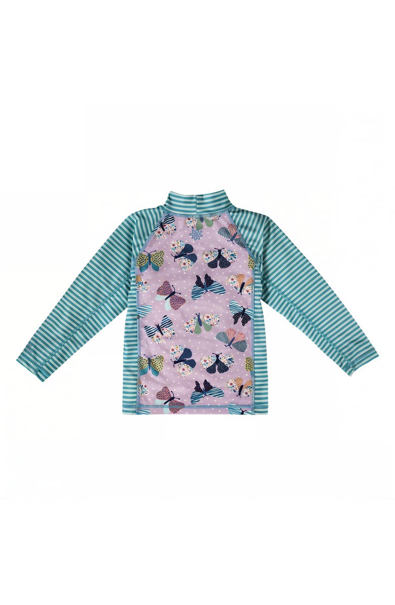 UV Skinz 2PC Long Sleeve Sunny Swim Set, Alternate, color, Butterfly Ballet