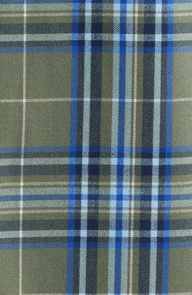 Mizzen+Main City Trim Fit Plaid Flannel Button-Down Shirt, Alternate, color, Olive Thomas Plaid