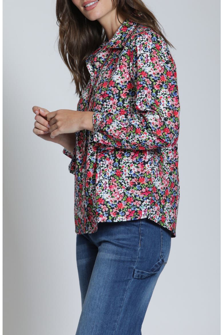 Classic Floral Button-Up Shirt, Alternate, color, RED BLUE MULTI