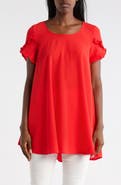 PATRIZIA LUCA Ruffle Sleeve Tunic Top