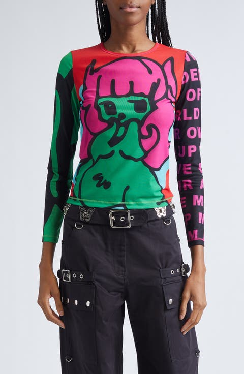 Tiny Long Sleeve Mesh Top