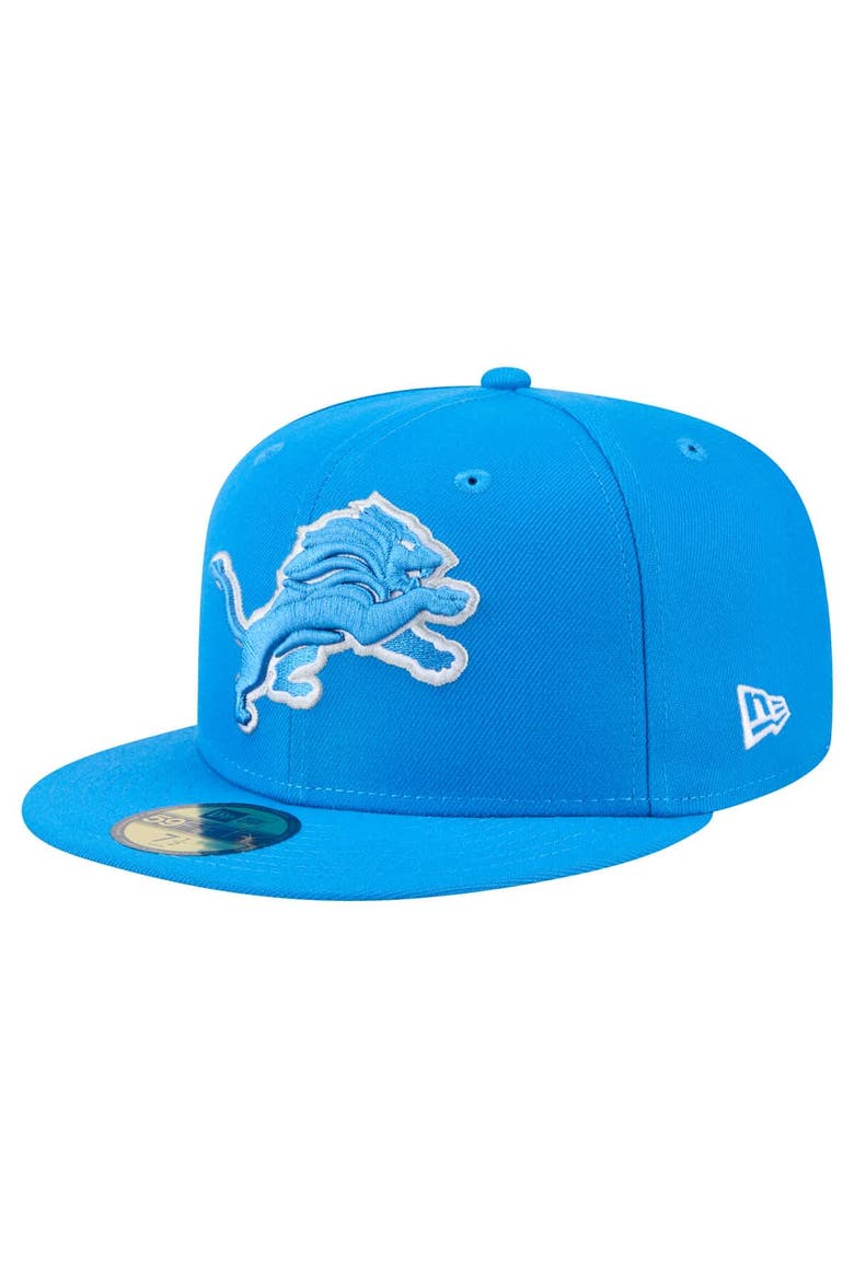 Men's New Era Blue Detroit Lions  Main 59FIFTY Fitted Hat, Main, color, Blue