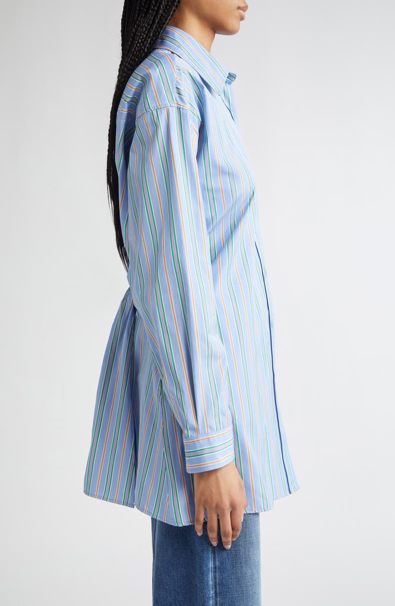 Etro Stripe Cotton Button-Up Shirt, Alternate, color,