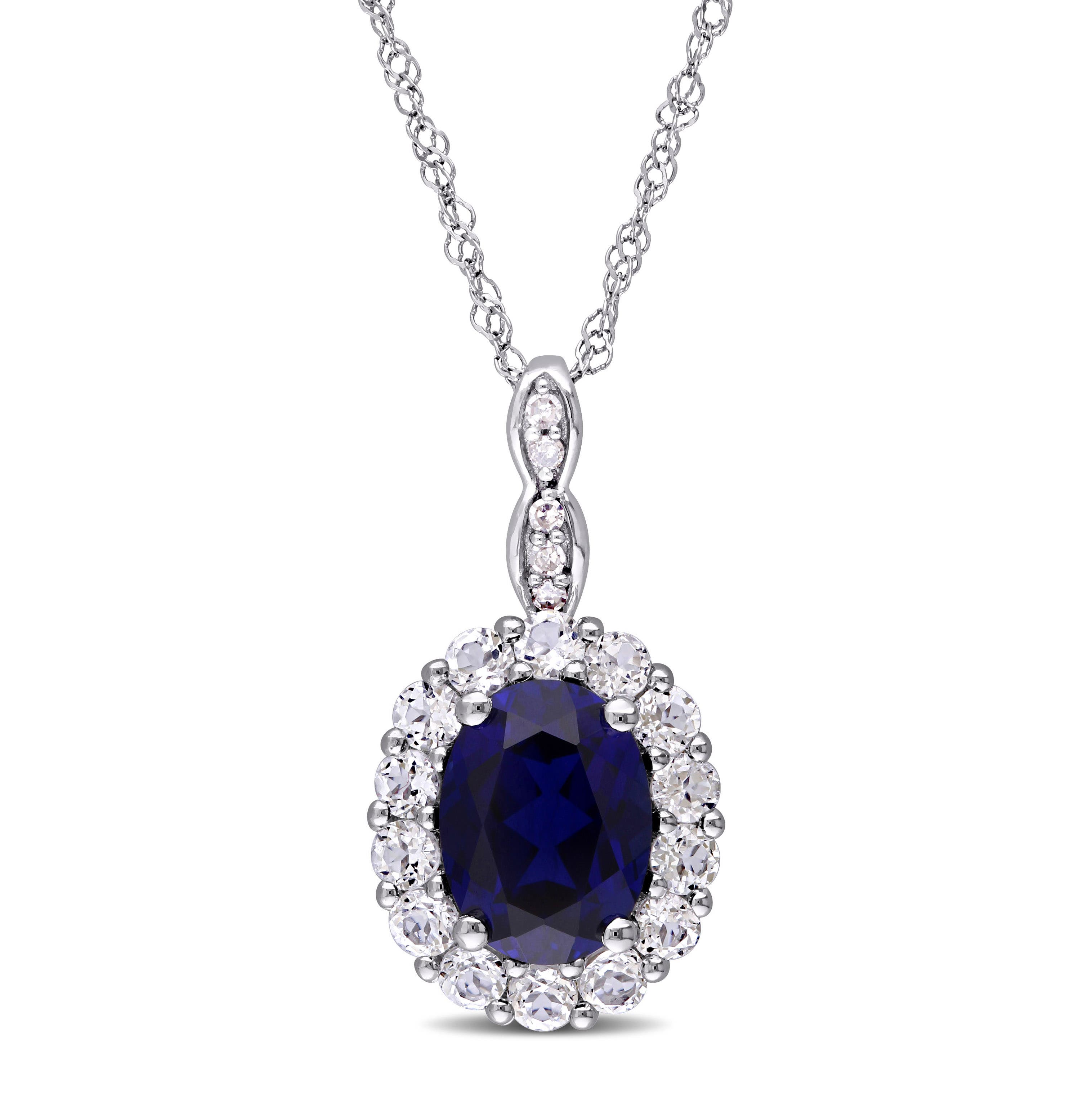 Created Sapphire/White Gold