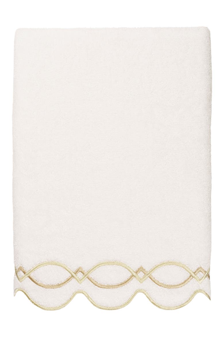 Diamond Chain Scallop 6-Piece Assorted Towels Set, Alternate, color, WHITE/ BEIGE