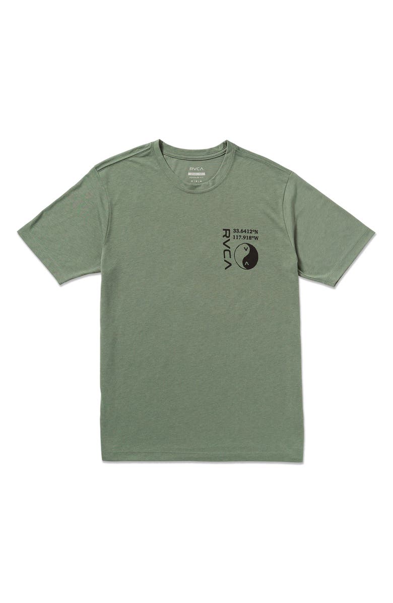 RVCA Balance Cobra Performance Graphic T-Shirt, Alternate, color, Sage Leaf