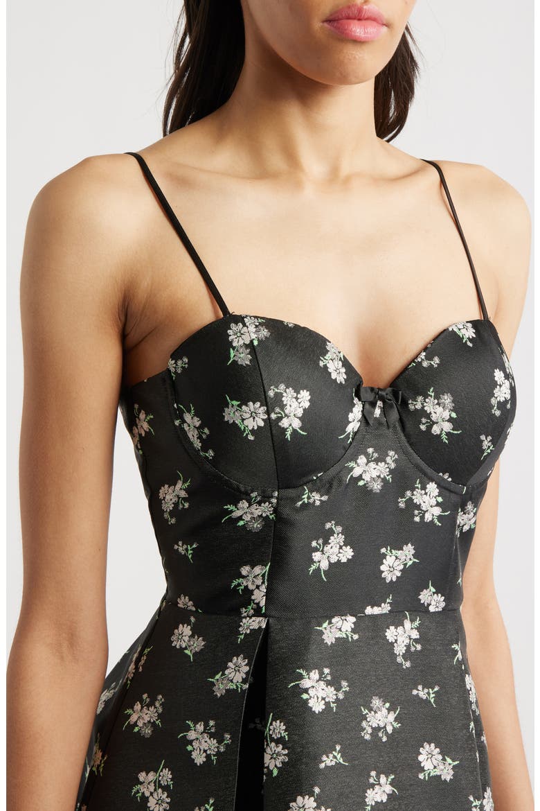 Quinn Floral Midi Cocktail Dress, Alternate, color, BLACK MULTI