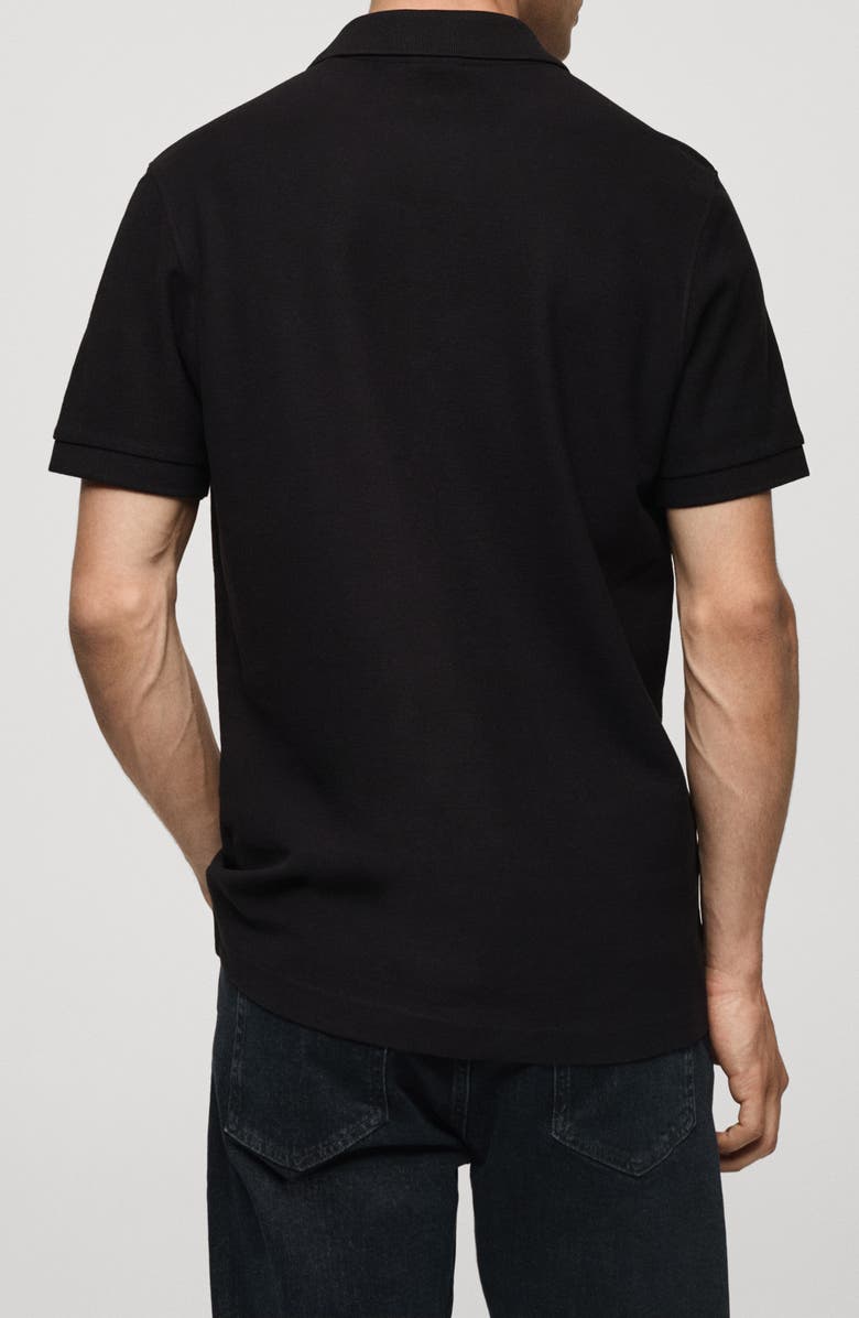 MANGO Relaxed Cotton Piqué Knit Polo, Alternate, color, 