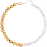 maje Two-tone pearl necklace