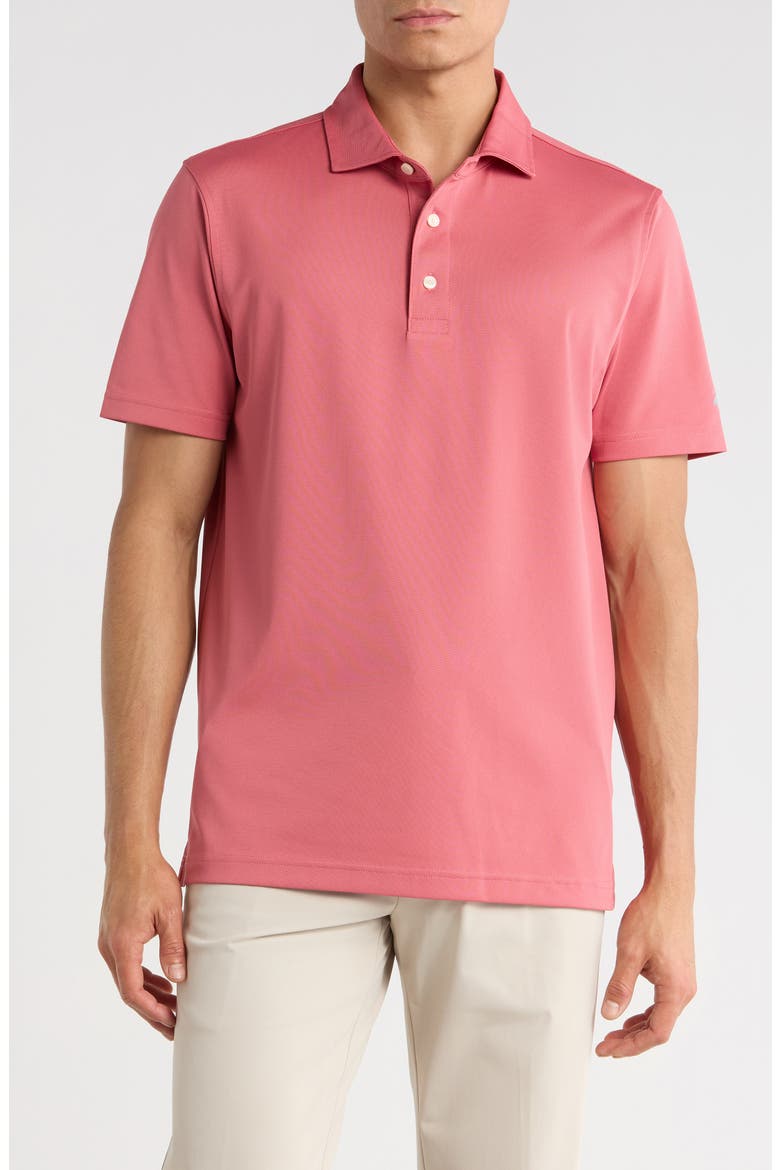 Pique Short Sleeve Polo, Main, color, BAROQUE ROSE