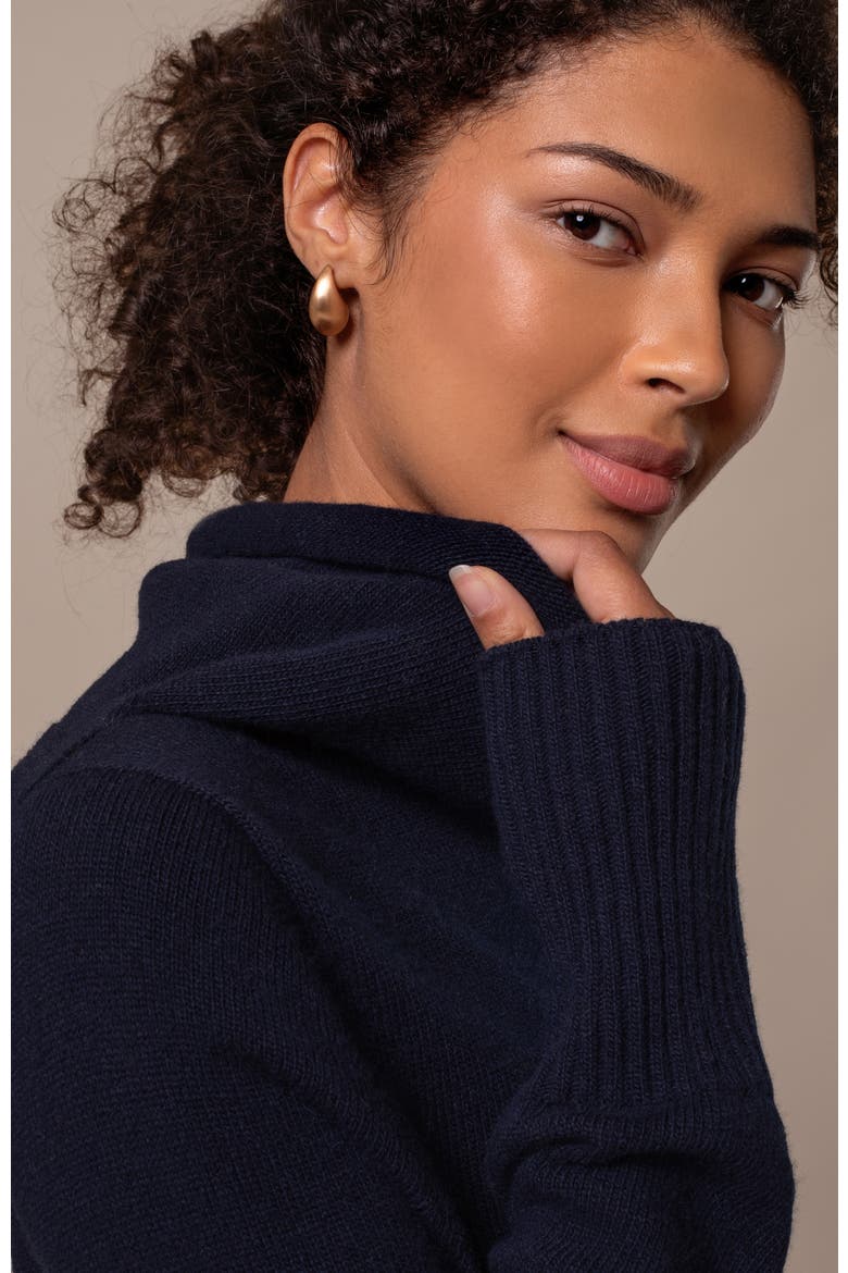 British Supersoft Slouchy Cowl Neck, Alternate, color, Dark Navy