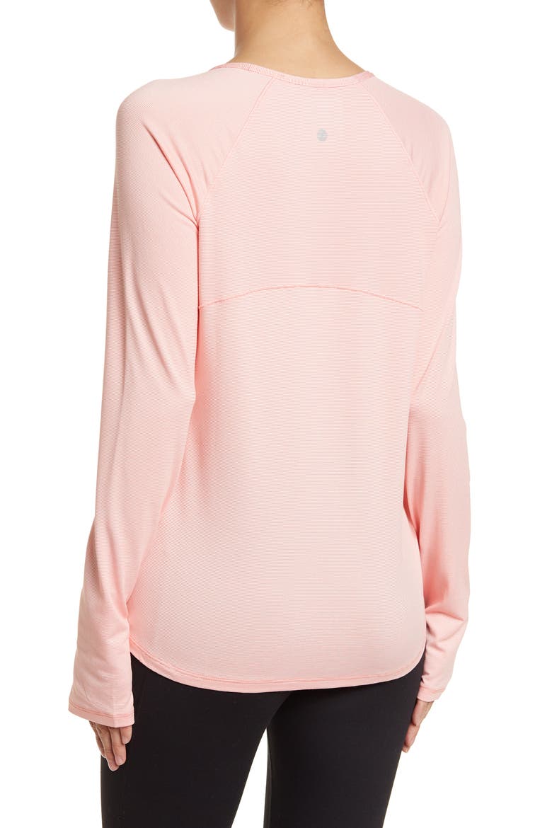 Stripe Long Sleeve Shirt, Alternate, color, PINK BLOSSOM