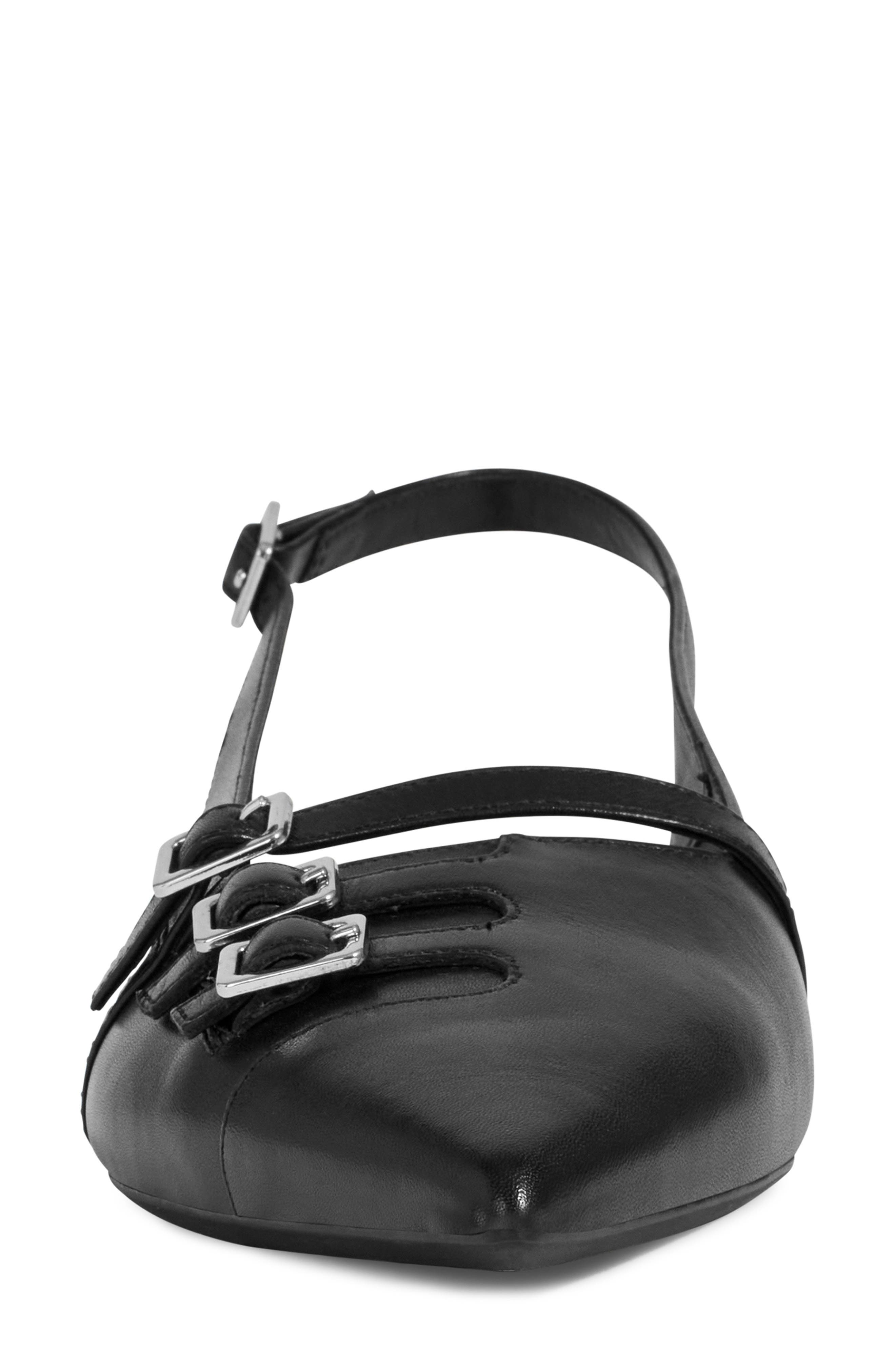 Vagabond Shoemakers Hermine Pointed Toe Slingback Flat, Alternate, color, Black