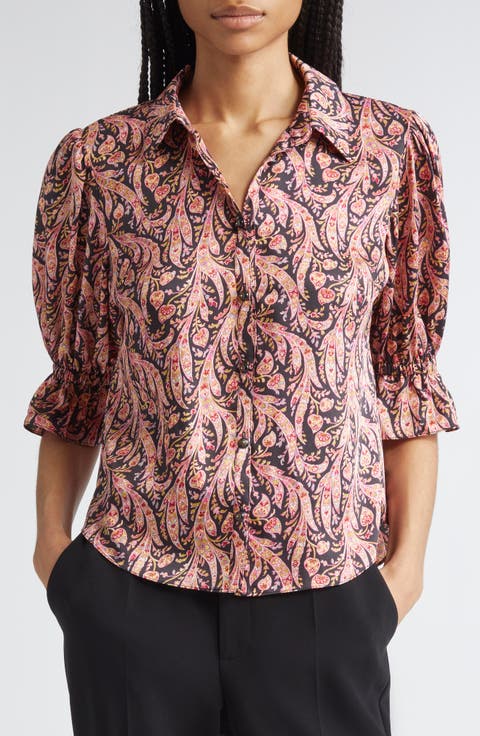 Fiona Charming Paisley Button-Up Shirt