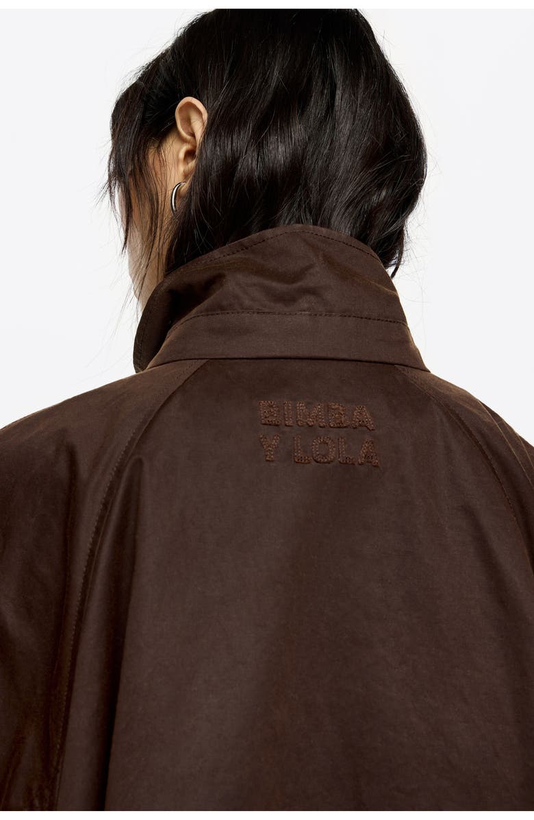 Bimba y Lola Coated A-Line Trench, Alternate, color, Dark Brown