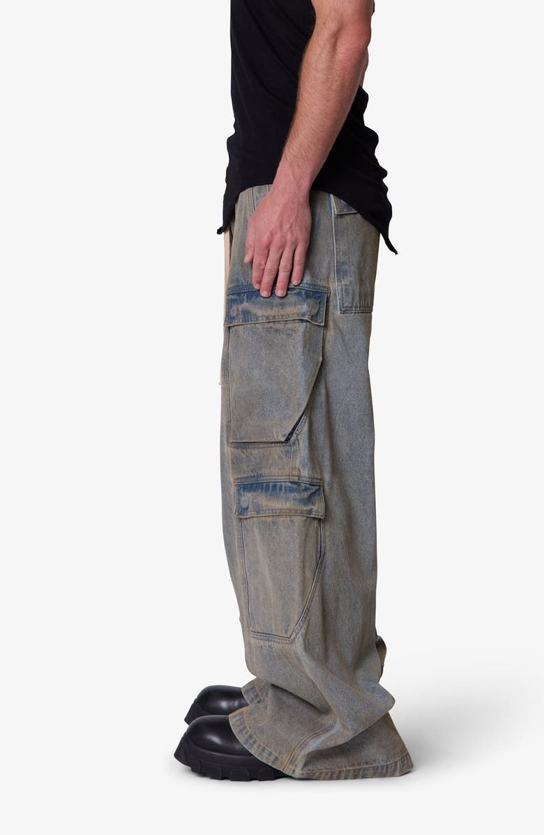 mnml Astro Rave Oversize Double Cargo Jeans, Alternate, color, 