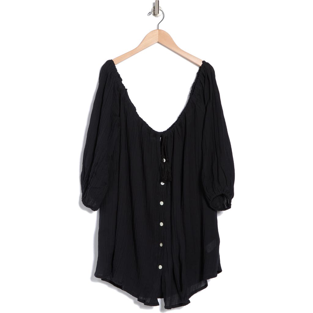 Shop Vitamin A ® Costa Cover-up Shirtdress In Black