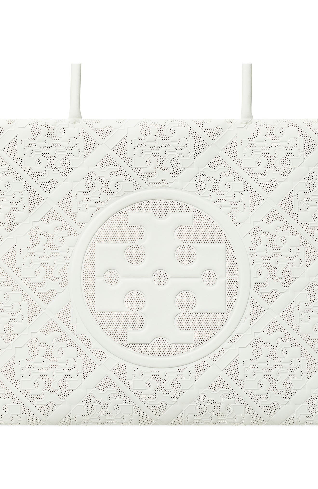 Tory Burch Small Ella Perforated Faux Leather Tote, Alternate, color, 