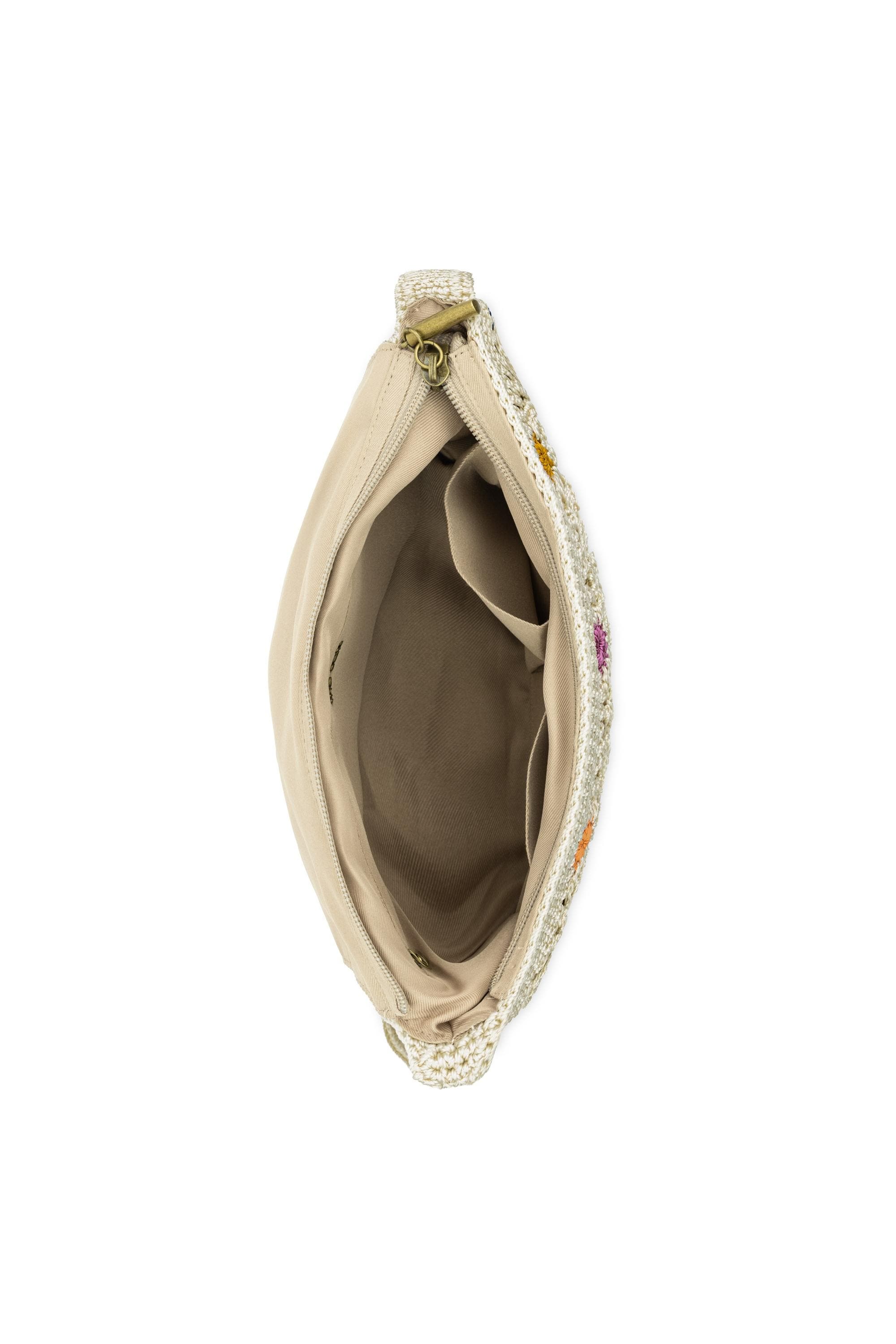 The Sak Marlow Crochet Flap Shoulder, Alternate, color, Natural Multi Flower