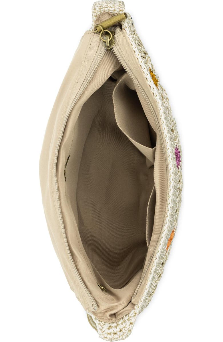 The Sak Marlow Crochet Flap Shoulder, Alternate, color, Natural Multi Flower