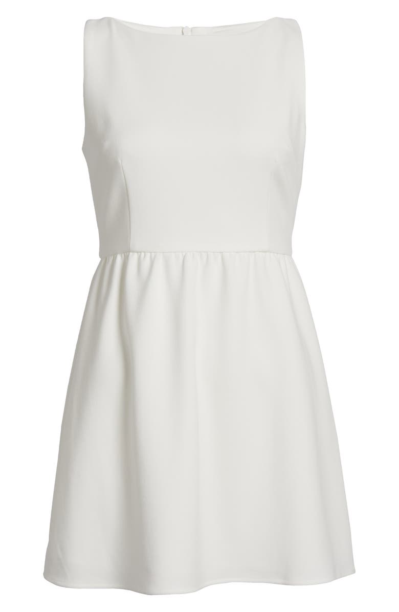 French Connection Whisper Boatneck Minidress, Alternate, color, 