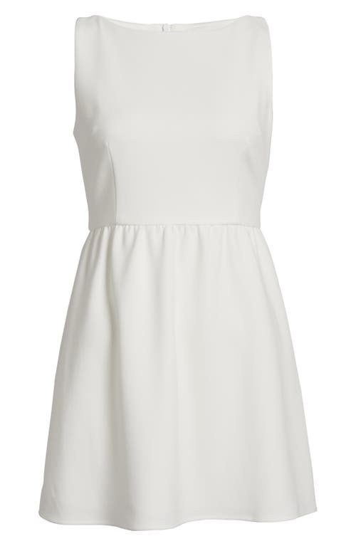 French Connection Whisper Boatneck Minidress In Summer White