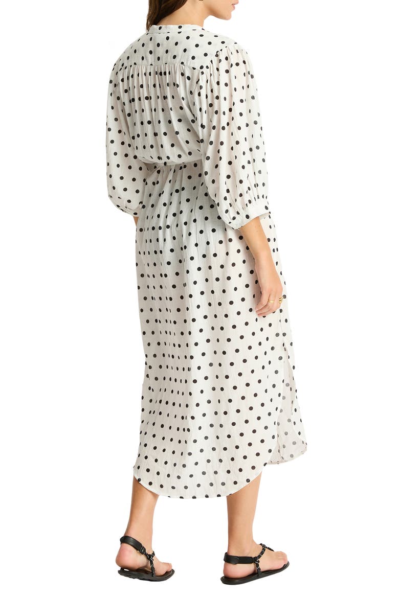 Dottie Long Sleeve Cover-Up Dress, Alternate, color, COCONUT