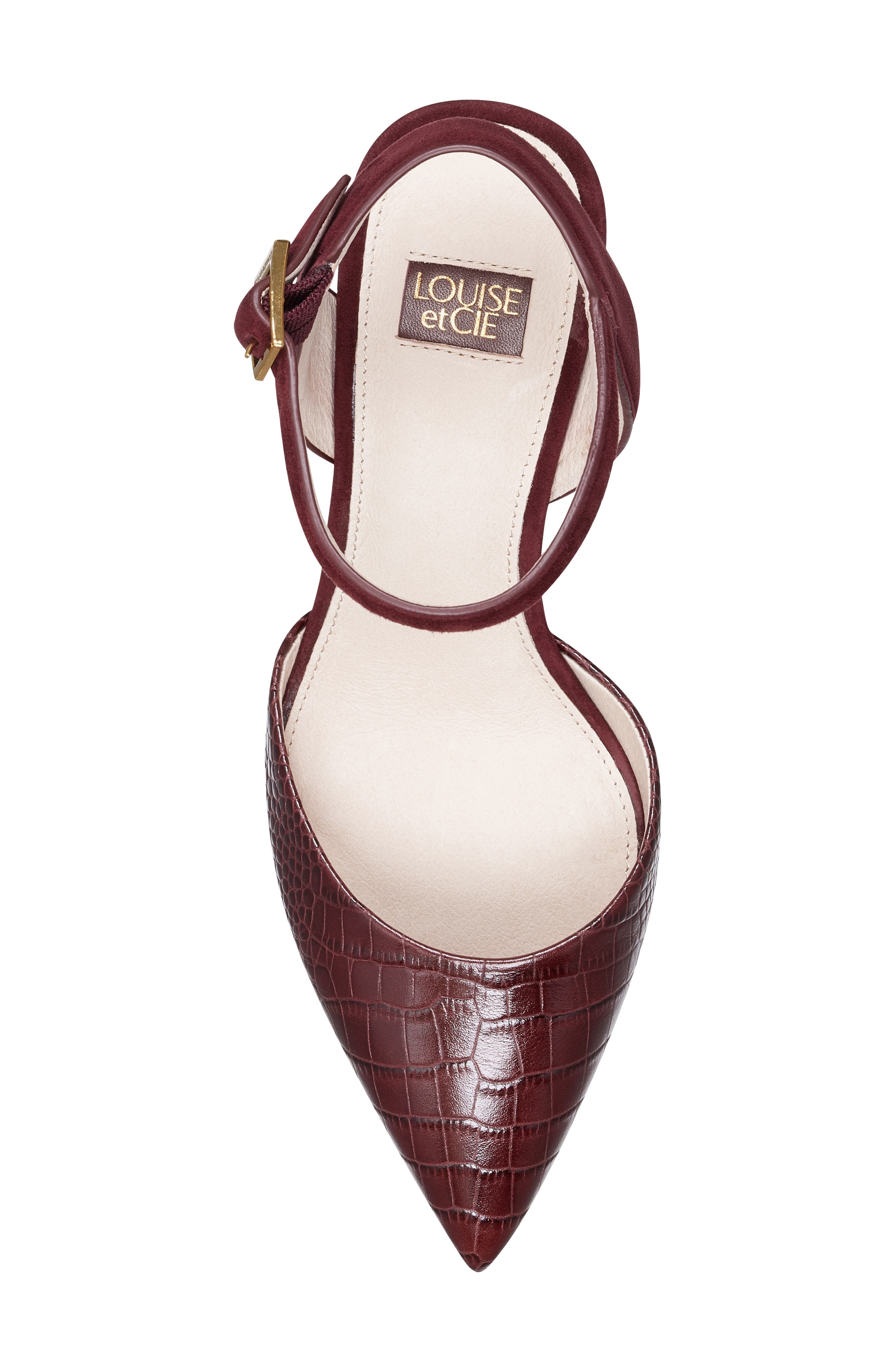 Kota Ankle Strap Pump, Alternate, color, BURGUNDY SUEDE