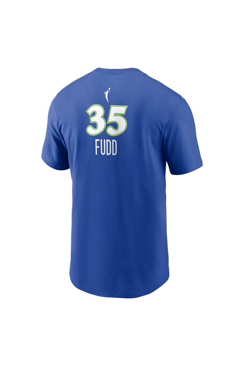 Men's Nike Azzi Fudd Blue Dallas Wings Name & Number Rebel Edition T-Shirt, Alternate, color, Blue
