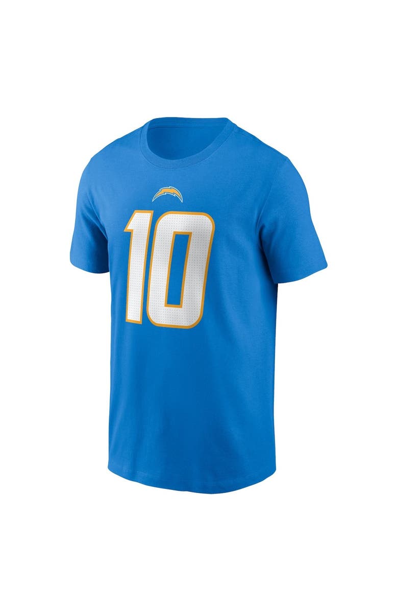 Nike Men's Nike Justin Herbert Powder Blue Los Angeles Chargers Player Name & Number T-Shirt, Alternate, color, Powder Blue