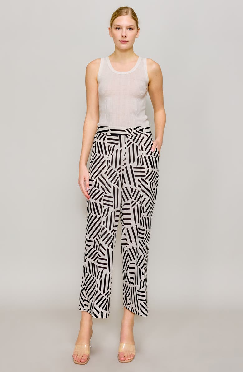 MELLODAY Geometric Pull-On Pants, Alternate, color,