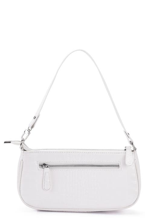 Croc Embossed Shoulder Bag