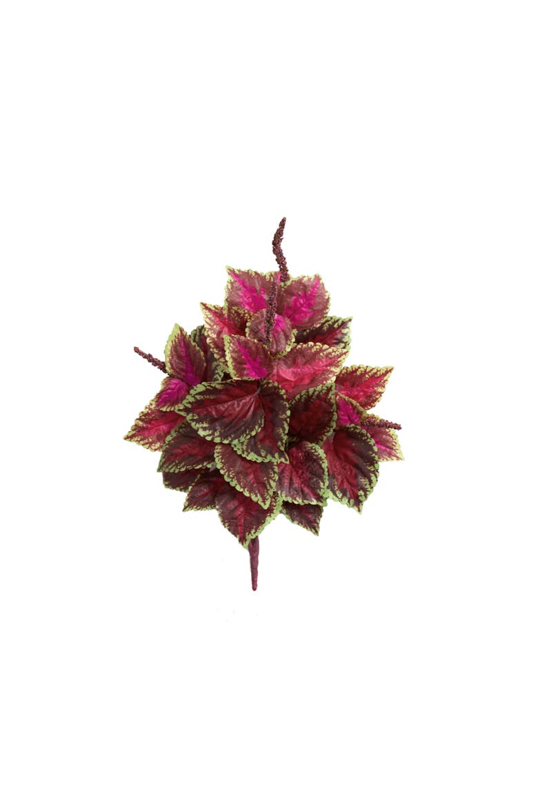 23-in Coleus Bush Artificial Plant, Main, color, Pink