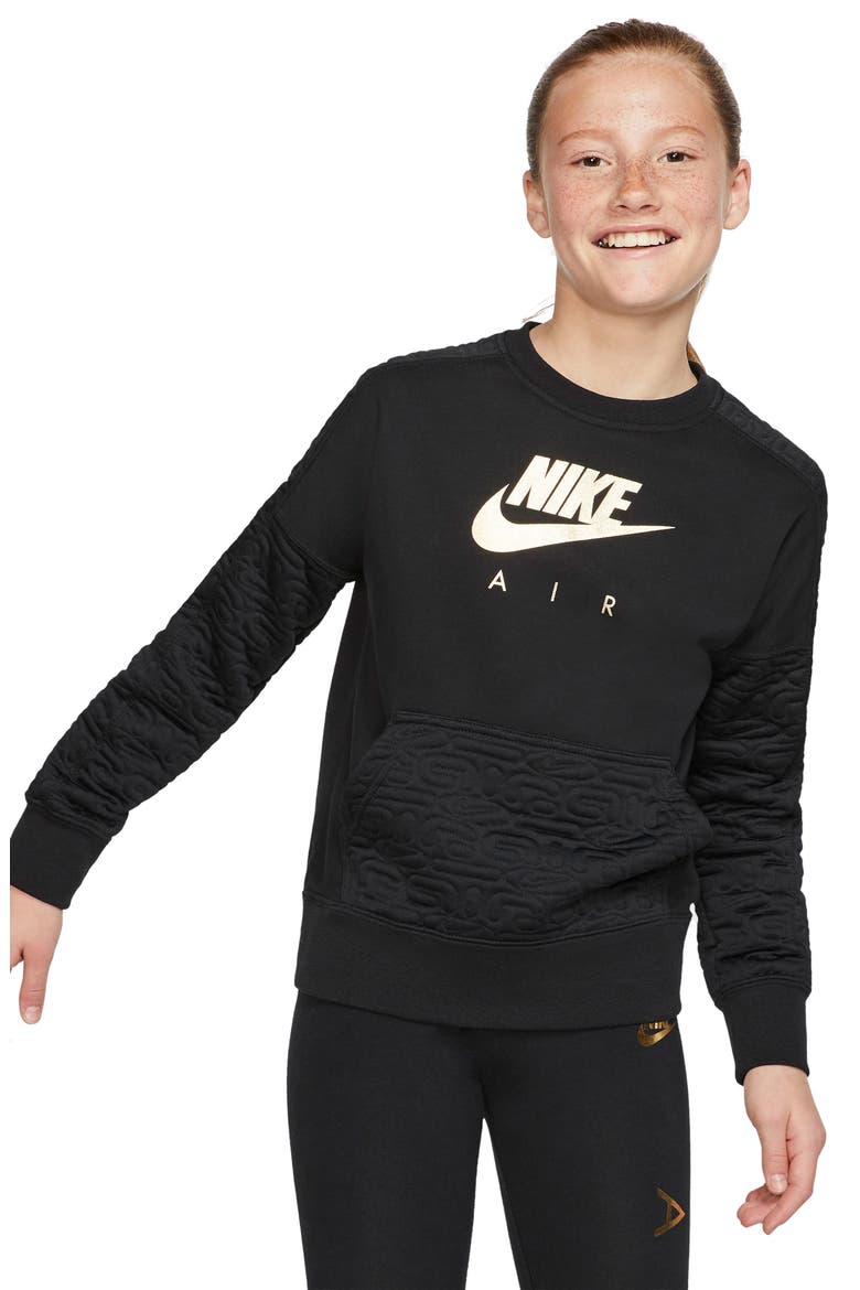 Air Top, Alternate, color, BLACK/ METALLIC GOLD