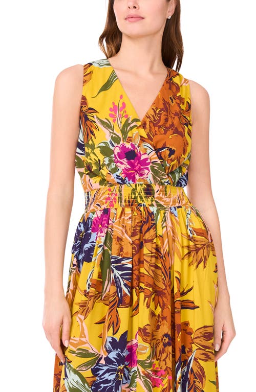 Halogen ® Surplice V-neck Smocked Maxi Dress In Multi