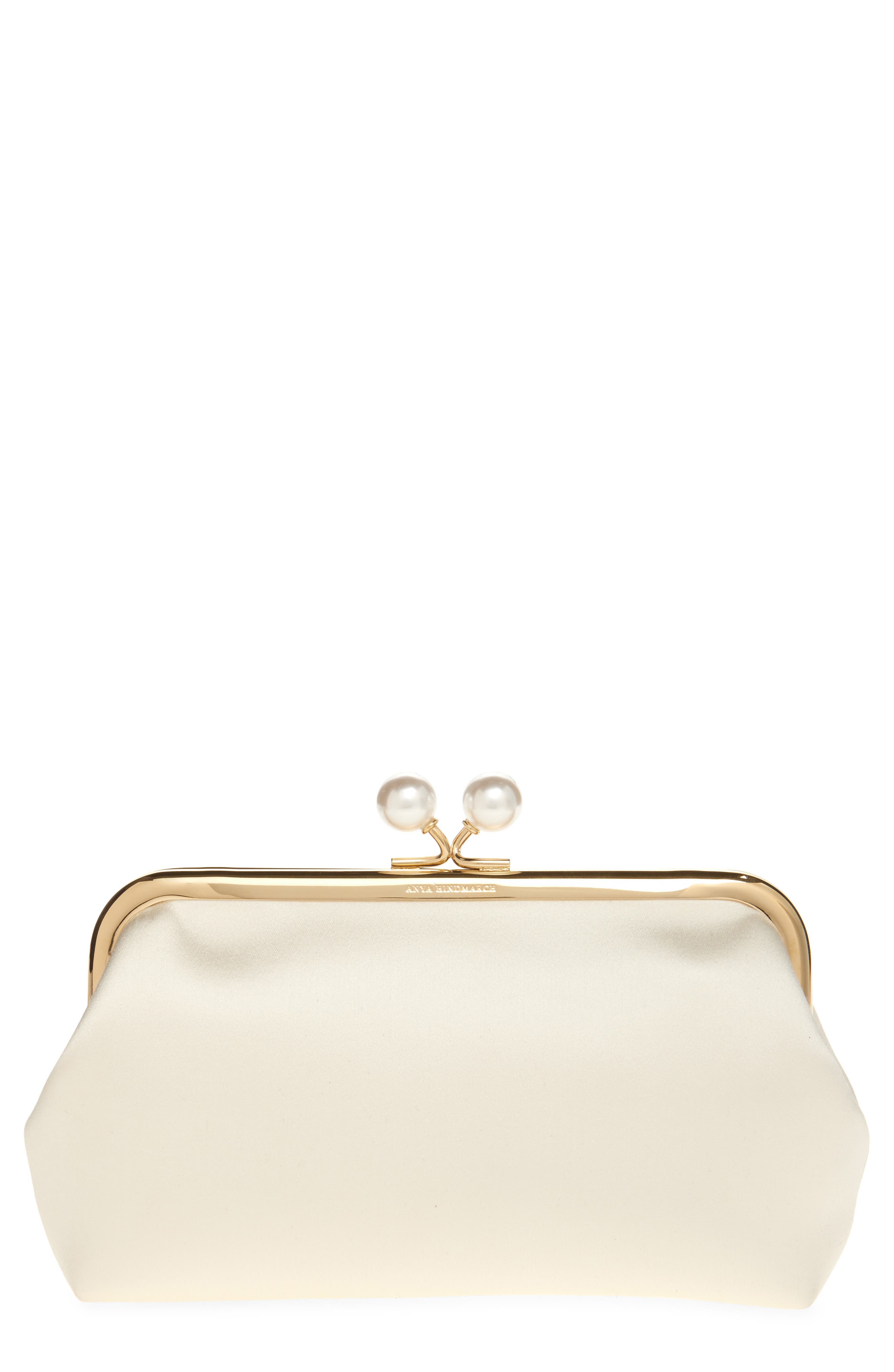 Anya Hindmarch Maud Satin Clutch, Main, color, 