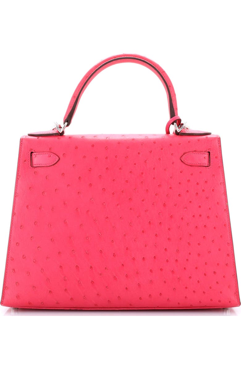 Pre-Owned Hermes Kelly Handbag Pink Ostrich with Palladium Hardware 28, Alternate, color,