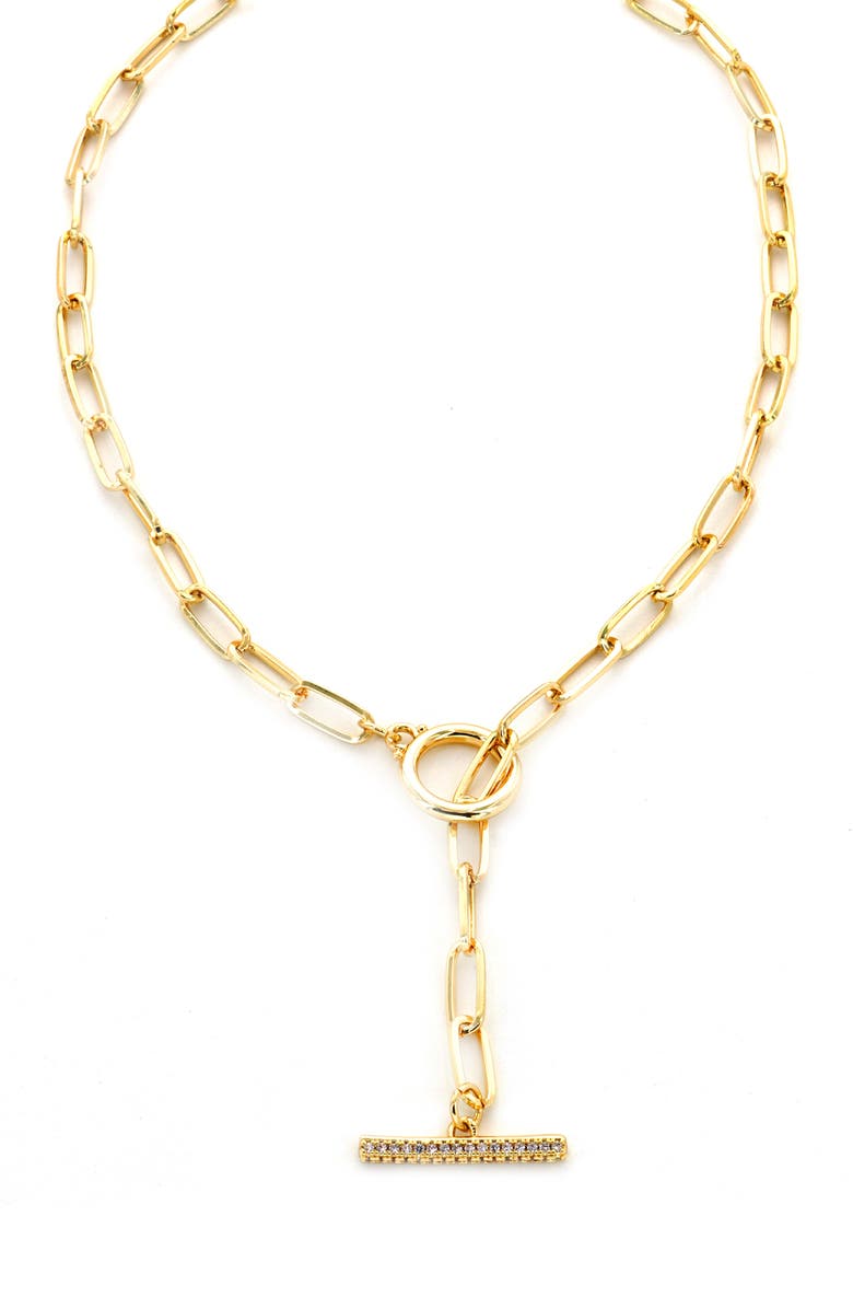Panacea Pavé Toggle Chain Necklace, Main, color,
