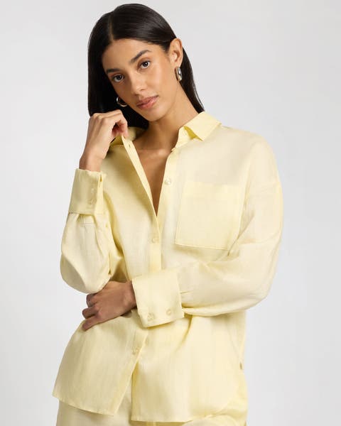 Air Linen Boyfriend Long Sleeve Shirt